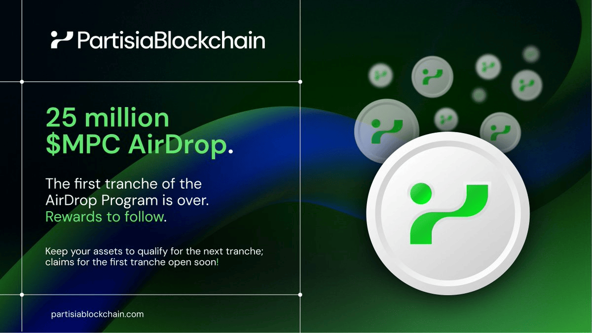 Partisia Blockchain 现已完成第一阶段空投，即将发力DeFi 领域